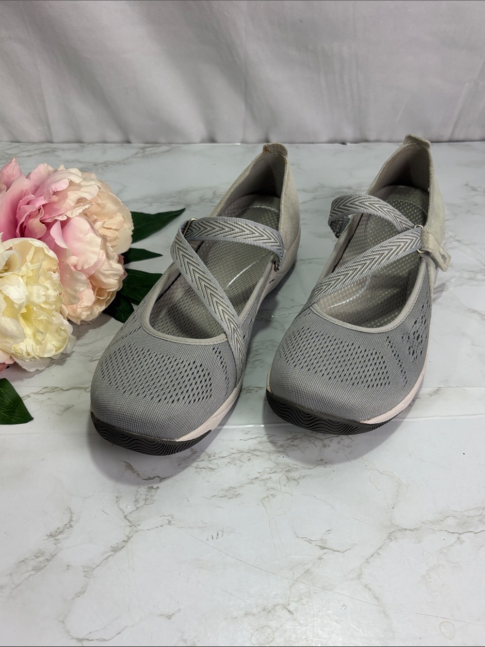 Dansko Haven Gray Suede Mary Jane Shoes Waterproof Comfy Size New without Box 9